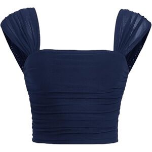 Elegant Navy Blue Women's Top
